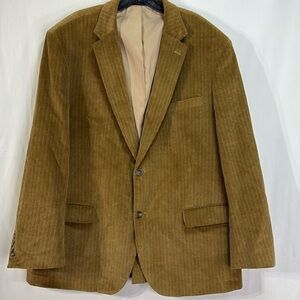 🐌 dockers, camel cotton corduroy, two button blazer